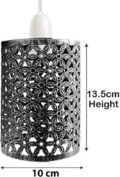 2X Industrial Wire Cage Lampshades Vintage E27 Metal Covers For Pendant Lights, Chandeliers, Floor Lamps & Wall Sconces - thumbnail 2