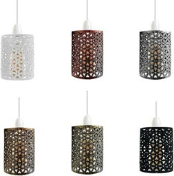 2X Industrial Wire Cage Lampshades Vintage E27 Metal Covers For Pendant Lights, Chandeliers, Floor Lamps & Wall Sconces - thumbnail 8