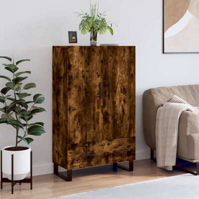 Berkfield Highboard Smoked Oak 69.5X31X115 Cm Engineered Wood - image 1