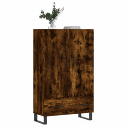 Berkfield Highboard Smoked Oak 69.5X31X115 Cm Engineered Wood - thumbnail 3