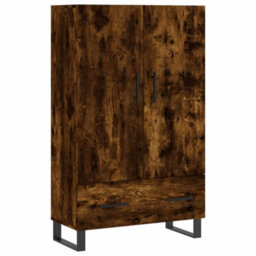 Berkfield Highboard Smoked Oak 69.5X31X115 Cm Engineered Wood - thumbnail 2