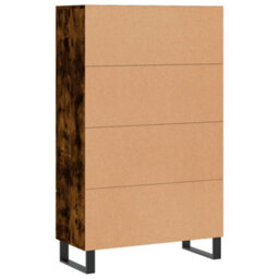 Berkfield Highboard Smoked Oak 69.5X31X115 Cm Engineered Wood - thumbnail 8