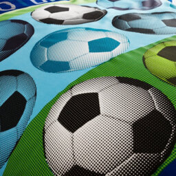Catherine Lansfield Football Reversible Double Duvet Cover Set With Pillowcases Blue - thumbnail 3