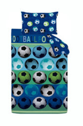 Catherine Lansfield Football Reversible Double Duvet Cover Set With Pillowcases Blue - thumbnail 4