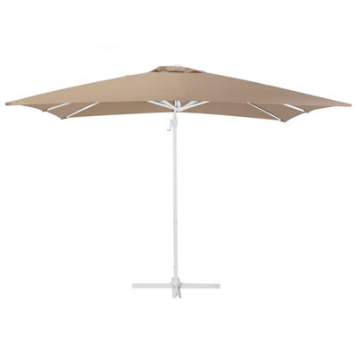 Wyld And Coco 235Cm Cantilever Parasol With Crank, White Steel Pole, Sand Beige Canopy - Square 250 X 250 Cm - image 1