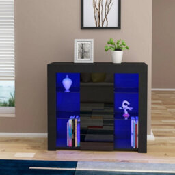 Black Modern High Gloss Led Tv Cabinet - thumbnail 4