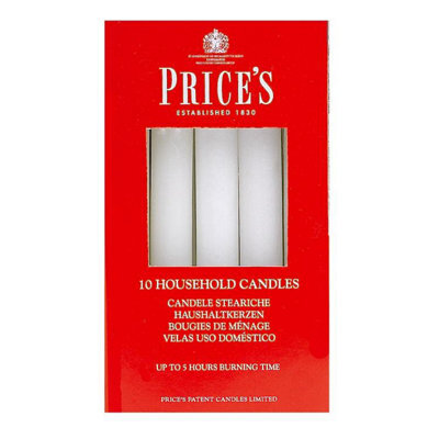 Prices Household Candles White 10Pk One Colour (One Size)