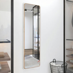 Living And Home Gold Freestanding Or Wall Mounted Rectangular Metal Full Length Mirror W 37 Cm X H 147 Cm - thumbnail 3