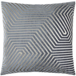 Paoletti Evoke Cut Velvet Polyester Filled Cushion, Charcoal, 55 X 55Cm