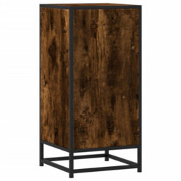 Berkfield Sideboard Smoked Oak 35.5X35X76 Cm Engineered Wood And Metal - thumbnail 6