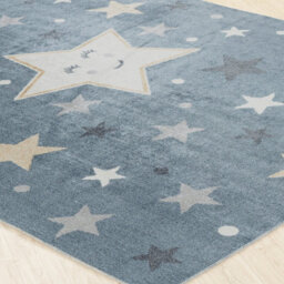 Livabliss Lillian-Kids Blue Grey Beige Yellow Washable Rug For Children's Rooms 160 X 213 Cm Easy Care, Non Shedding - thumbnail 6