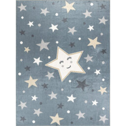 Livabliss Lillian-Kids Blue Grey Beige Yellow Washable Rug For Children's Rooms 160 X 213 Cm Easy Care, Non Shedding - thumbnail 1