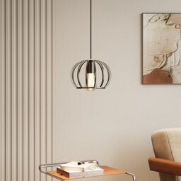 Living And Home 1 Pack Black Iron Cage Metal Pendant Light,lantern Hanging Light Fixtures, E27 Lamp Holder, Bulb Not Included - thumbnail 3