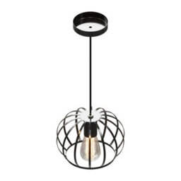 Living And Home 1 Pack Black Iron Cage Metal Pendant Light,lantern Hanging Light Fixtures, E27 Lamp Holder, Bulb Not Included - thumbnail 5