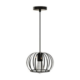 Living And Home 1 Pack Black Iron Cage Metal Pendant Light,lantern Hanging Light Fixtures, E27 Lamp Holder, Bulb Not Included - thumbnail 4