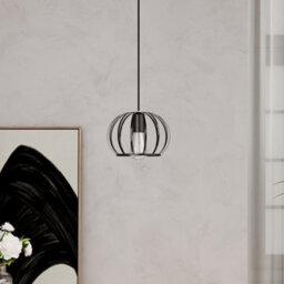 Living And Home 1 Pack Black Iron Cage Metal Pendant Light,lantern Hanging Light Fixtures, E27 Lamp Holder, Bulb Not Included - thumbnail 1