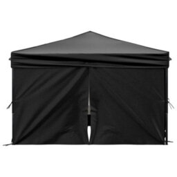 Walplus Folding Party Tent Garden Gazebo Canopy With Sidewalls Black 3X3 M - thumbnail 4