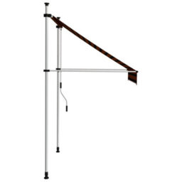 Berkfield Manual Retractable Awning 150 Cm Orange And Brown - thumbnail 3