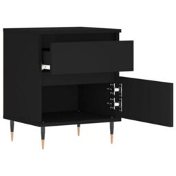 Berkfield Bedside Cabinets 2 Pcs Black 40X35X50 Cm Engineered Wood - thumbnail 7