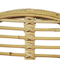 Berkfield Dining Chairs 2 Pcs Natural Rattan - thumbnail 4