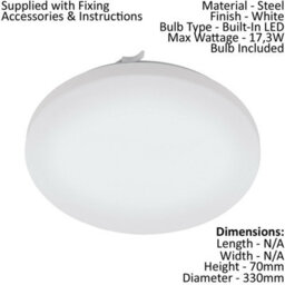 Stylish White Led Wall And Ceiling Light With Adjustable Height - thumbnail 2