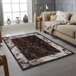 Washable Area Rugs Marble Effect Living Room Carpet Non Slip Low Pile Modern Bedroom Dining Room Rug 200X290 Cm