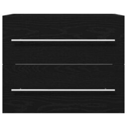 Berkfield Bathroom Sink Cabinet Black Oak 60X38.5X48 Cm Engineered Wood - thumbnail 6