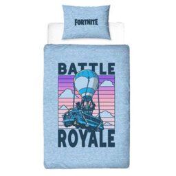 Fortnite Battle Royale Reversible Duvet Set Blue/navy/pink/purple (Single)