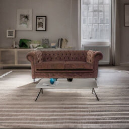 Chesterfield Handmade 3 Seater Sofa Settee Pimlico Chocolate Brown Fabric In Classic Style - thumbnail 5