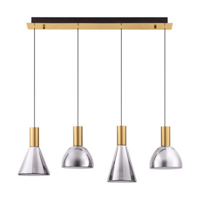 Luminosa Lighting Luminosa Voi Bar Pendant Ceiling Light Smokey, Brass Gold Triac Dimmable Led 32W 960Lm 3000K - image 1