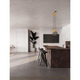 Luminosa Lighting Luminosa Voi Bar Pendant Ceiling Light Smokey, Brass Gold Triac Dimmable Led 32W 960Lm 3000K - thumbnail 2