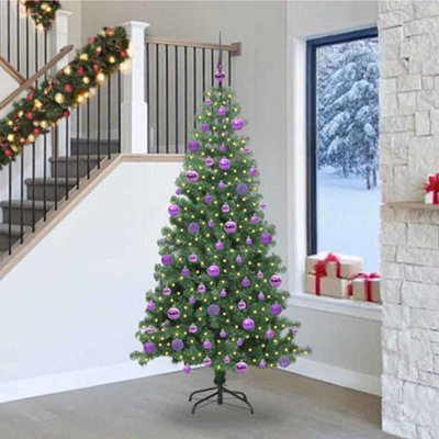 Vidaxl Christmas Tree With 300 Leds With Stand Green 240 Cm Pvc - image 1