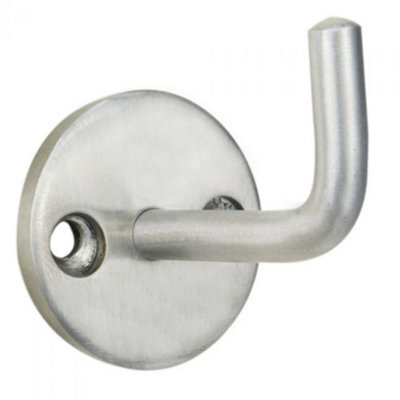 Loops Slimline Single Coat Hook On Round Rose - 45mm Projection Satin Stainless Steel - image 1