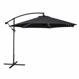 Jack Stonehouse Jsh 3M Hanging Banana Cantilever Parasol With Led Lights - Black - thumbnail 4