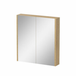Affine 650 X 600mm Oak Bathroom Mirror Cabinet Storage Wall Mounted Cupboard Door Unit - thumbnail 3