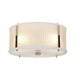 Stylish 3 Bulb Ceiling Pendant Light In White Satin And Nickel Finish - thumbnail 3