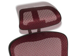 Teknik Harmony Mesh Executive Chair Red With Removable Headrest, Gas Lift Seat Height Adjustment And Tilt To Seat And Back - thumbnail 6