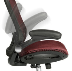 Teknik Harmony Mesh Executive Chair Red With Removable Headrest, Gas Lift Seat Height Adjustment And Tilt To Seat And Back - thumbnail 4
