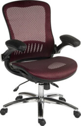 Teknik Harmony Mesh Executive Chair Red With Removable Headrest, Gas Lift Seat Height Adjustment And Tilt To Seat And Back - thumbnail 3