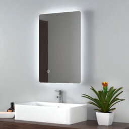 Emke Illuminated Led Bathroom Mirror With Demister Pad Wall Mounted Dimmable Led Bathroom Mirror, 400X600mm - thumbnail 2
