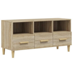 Berkfield Modern Tv Cabinet Sonoma Oak 102X36X50 Cm Engineered Wood - thumbnail 1