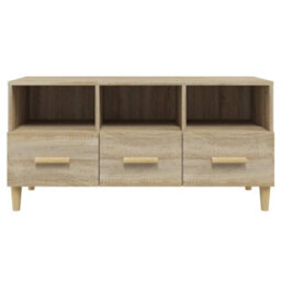 Berkfield Modern Tv Cabinet Sonoma Oak 102X36X50 Cm Engineered Wood - thumbnail 6