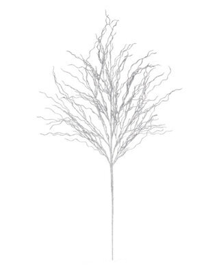 Werchristmas Silver Glitter Twig Christmas Tree Topper, 90 Cm - image 1