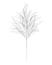 Werchristmas Silver Glitter Twig Christmas Tree Topper, 90 Cm - thumbnail 1