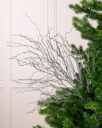 Werchristmas Silver Glitter Twig Christmas Tree Topper, 90 Cm - thumbnail 2