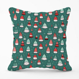 Warren Reed Designer Hand Drawn Joyful Santa Hats Outdoor Cushion 45Cm X 45Cm - thumbnail 1
