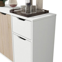 Modern Home Organizer Sideboard Living Room Storage Cabinet With 2 Door 2 Drawer - thumbnail 6