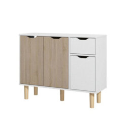 Modern Home Organizer Sideboard Living Room Storage Cabinet With 2 Door 2 Drawer - thumbnail 4