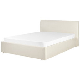 Beliani Ottoman Bed Fabric Orbey 140 X 200 Cm (Eu Double) Light Beige - thumbnail 4