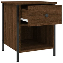 Berkfield Bedside Cabinets 2 Pcs Brown Oak 40X42X50 Cm Engineered Wood - thumbnail 6
